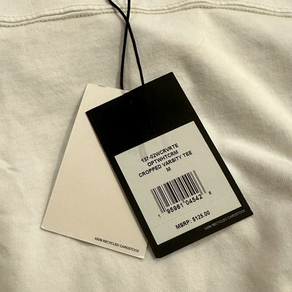 Re/Done Cropped Varsity Tee. - Picture 4 of 5